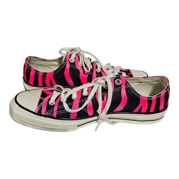 CONVERSE Chuck 70 OX Black/Racer Pink - Size 12 Women's/10 Men's - Picture 3 of 10